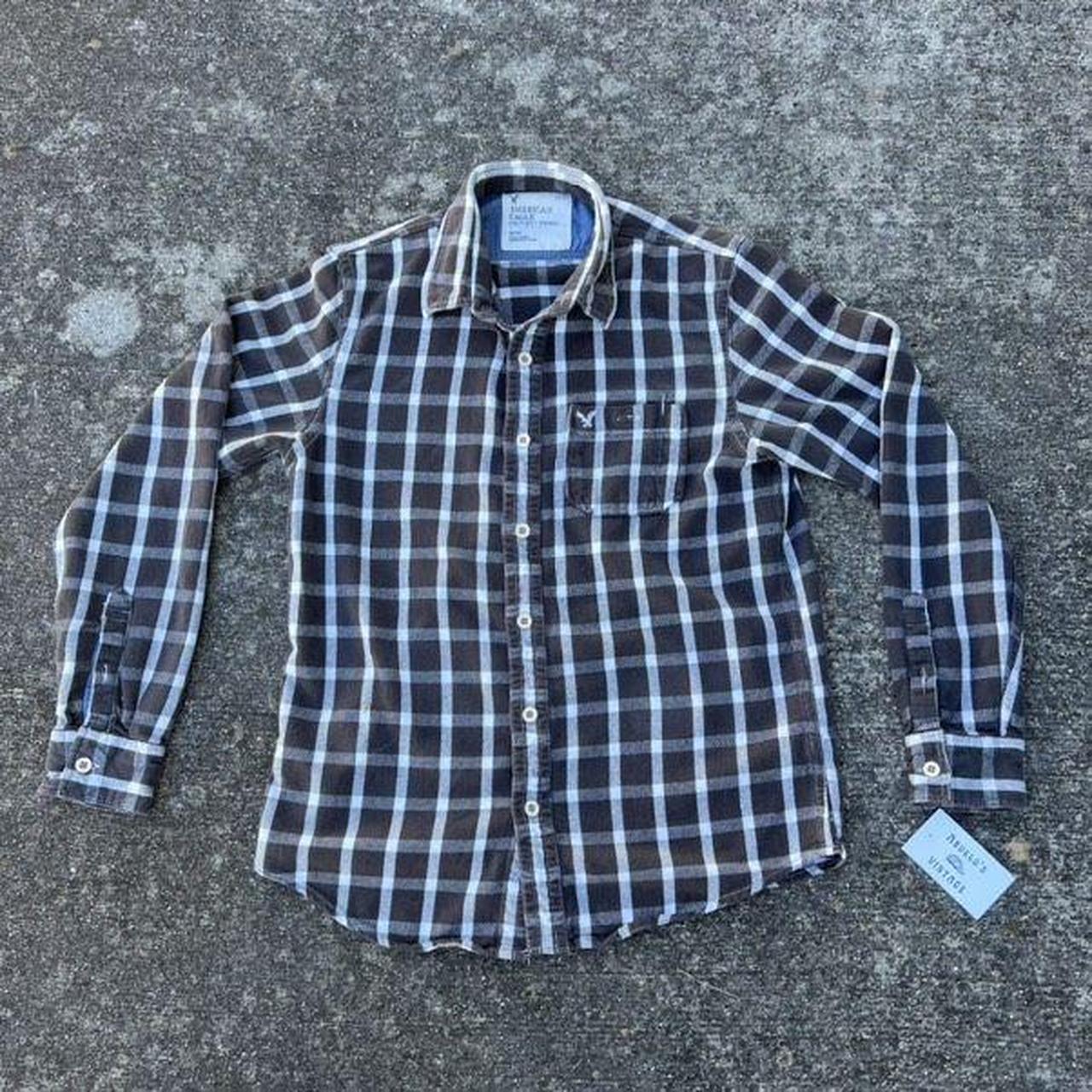 Men's Brown and White Shirt | Depop