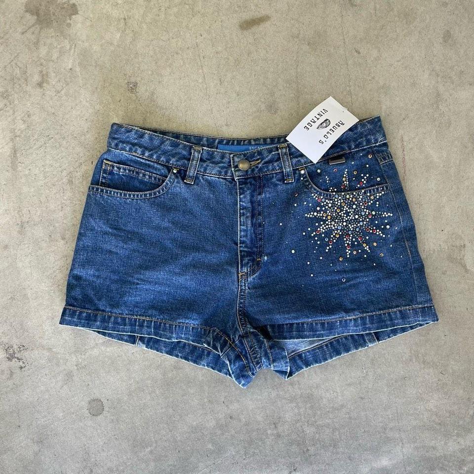 Y2K  Escada Italian Luxury Starburst Studded Denim - Depop