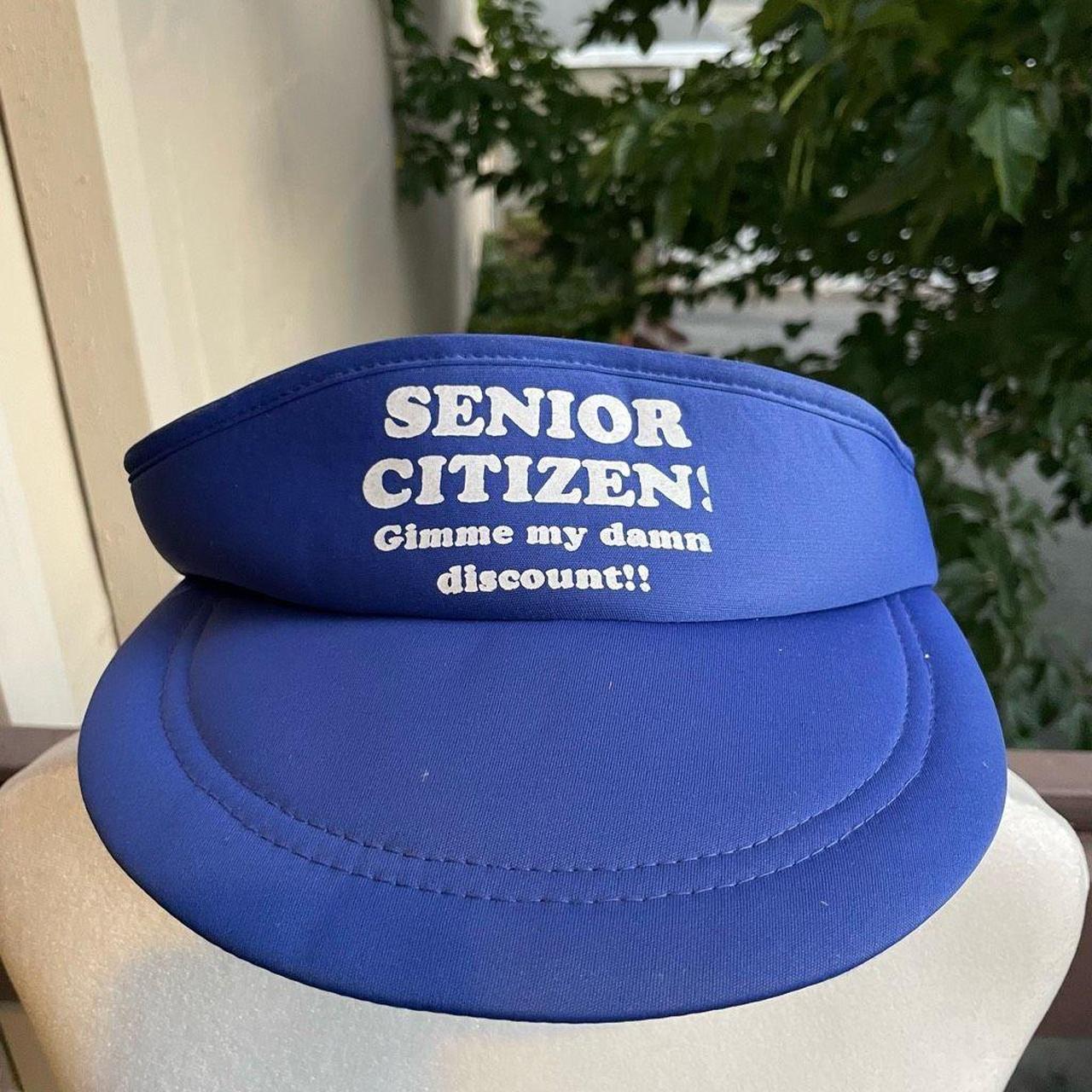 Nissin Cap Senior Citizen Statement Sun Visor Blue. Depop