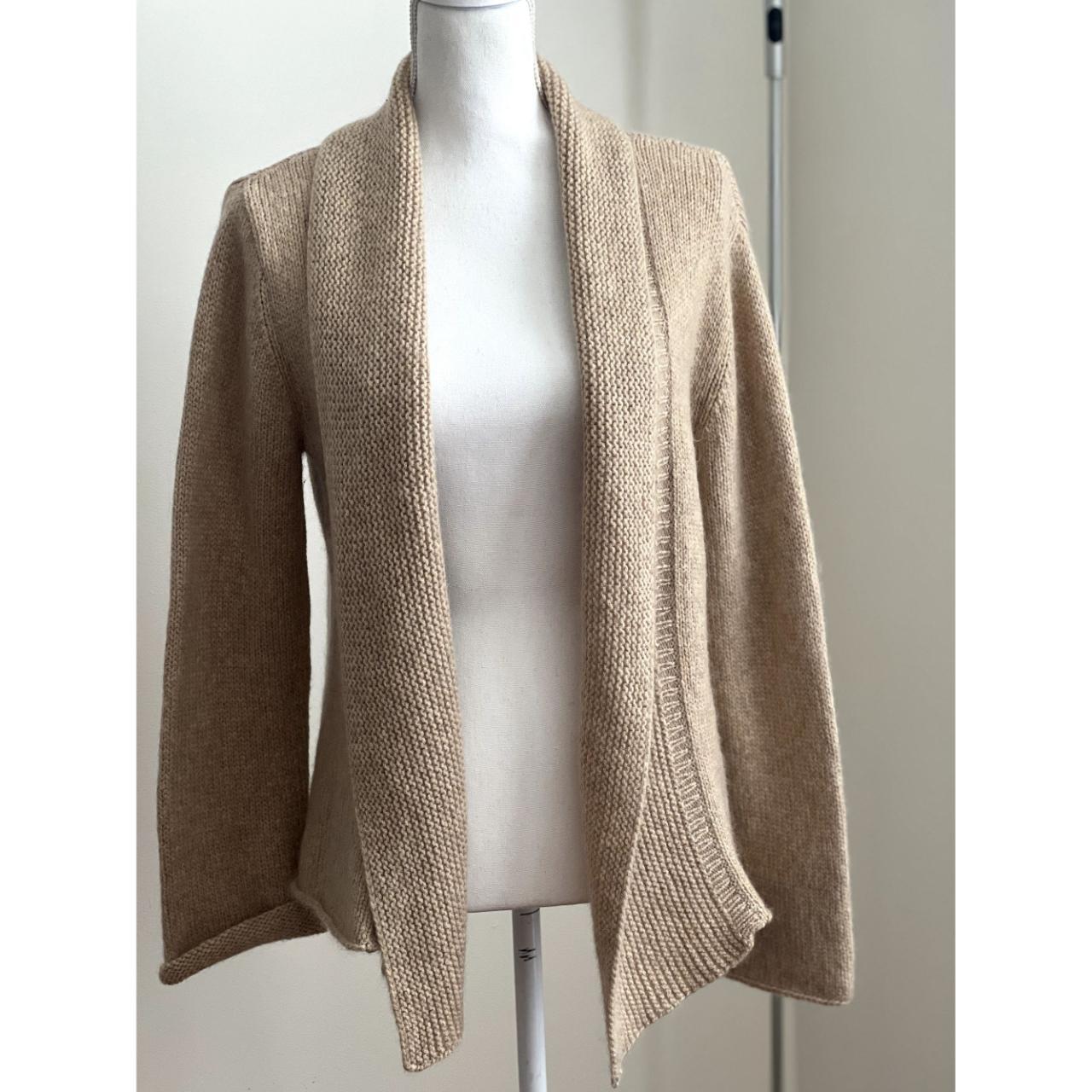 Eileen Fisher top Brown Open Front Sweater Cardigan Medium