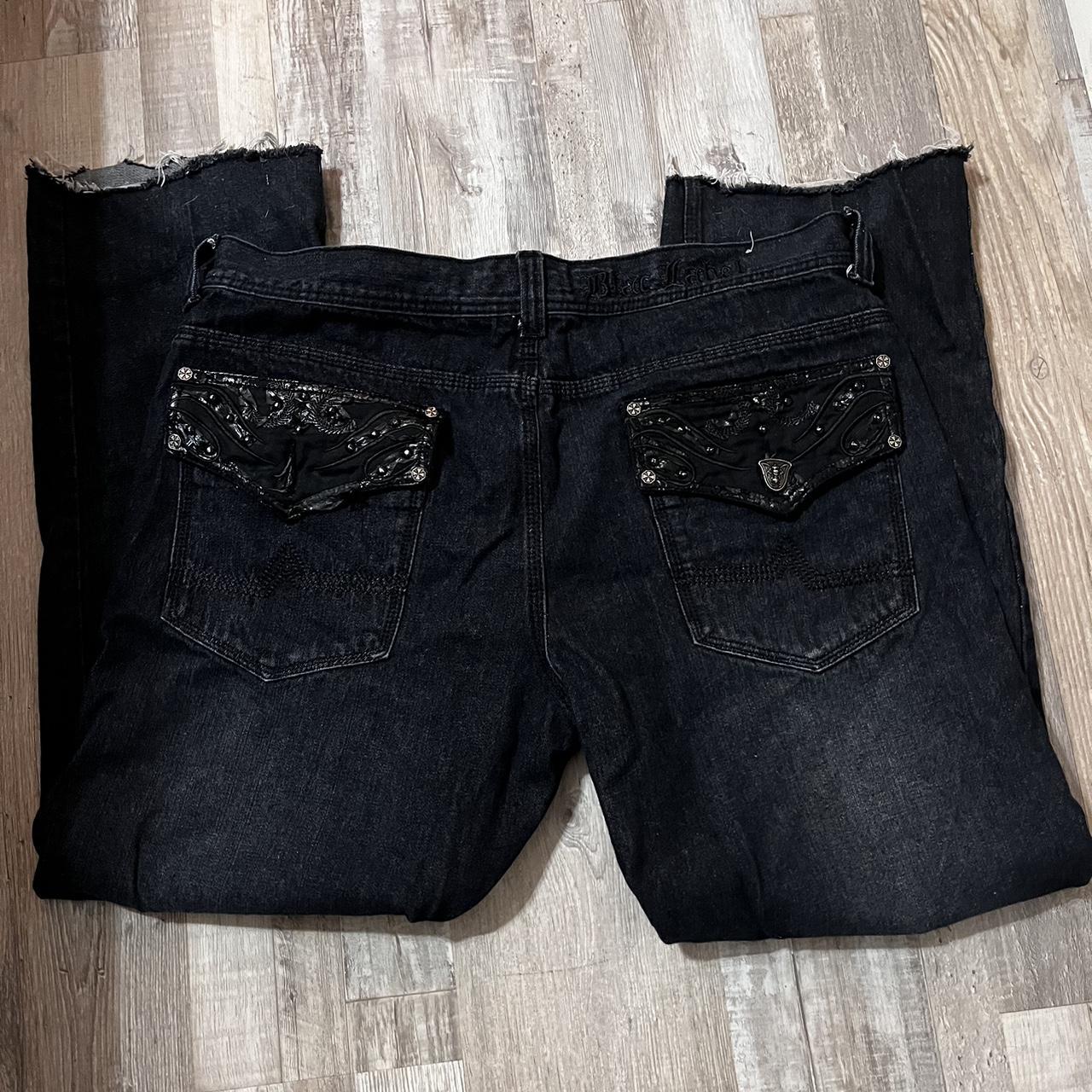 Size 40 thirted Black Label baggy jeans Flaws on... - Depop