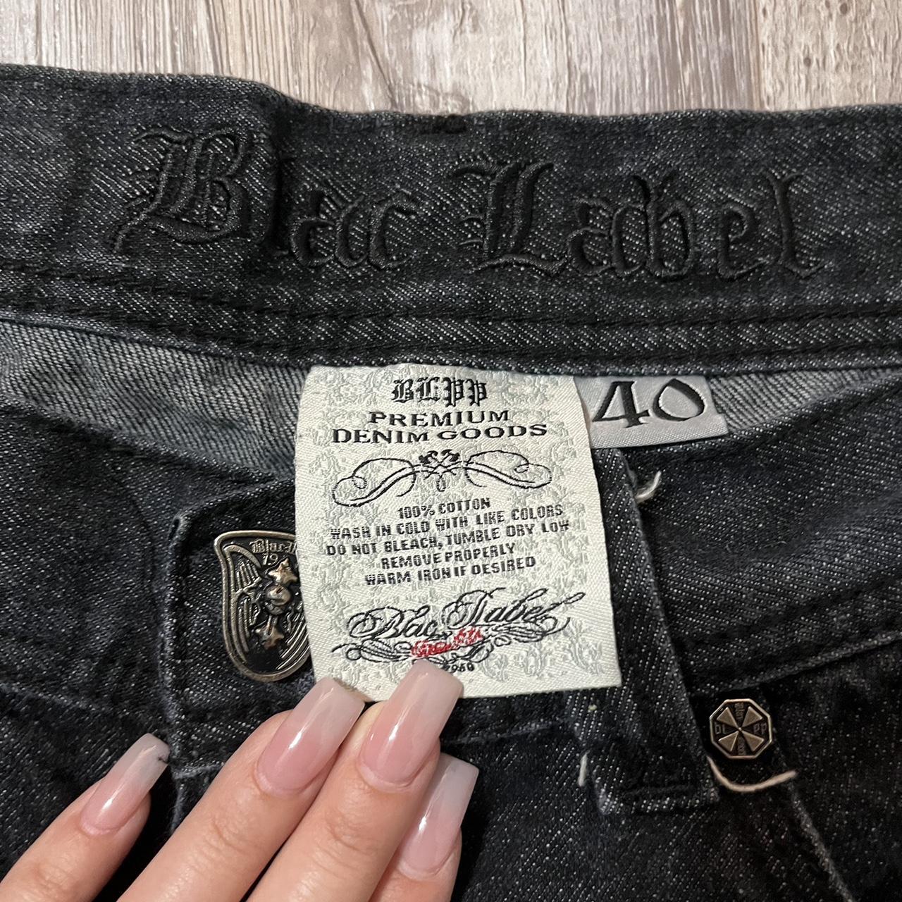 Size 40 thirted Black Label baggy jeans Flaws on... Depop