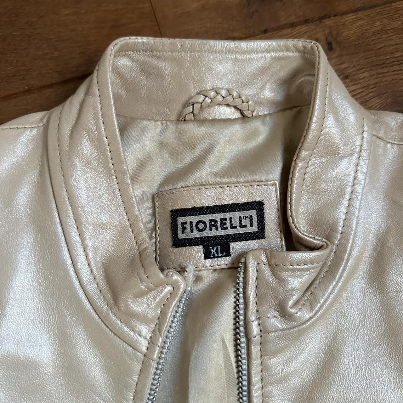 Vintage 00s Fiorelli gold leather jacket genuine... Depop