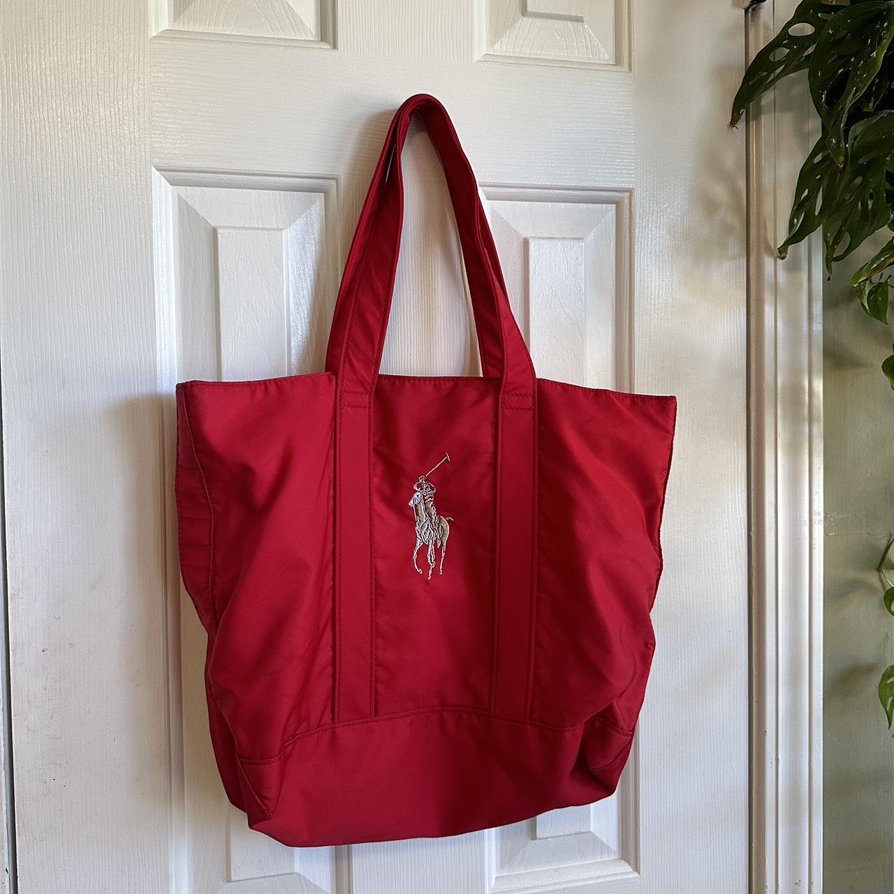 Ralph lauren red tote bag online