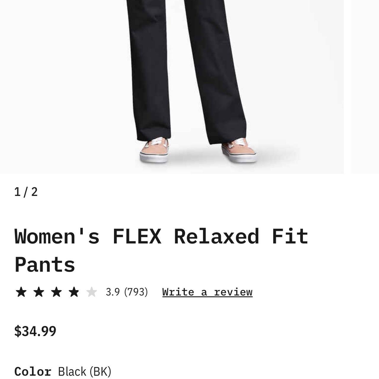 Dickies Women's FLEX Relaxed Fit Pants Size 14 Brand - Depop