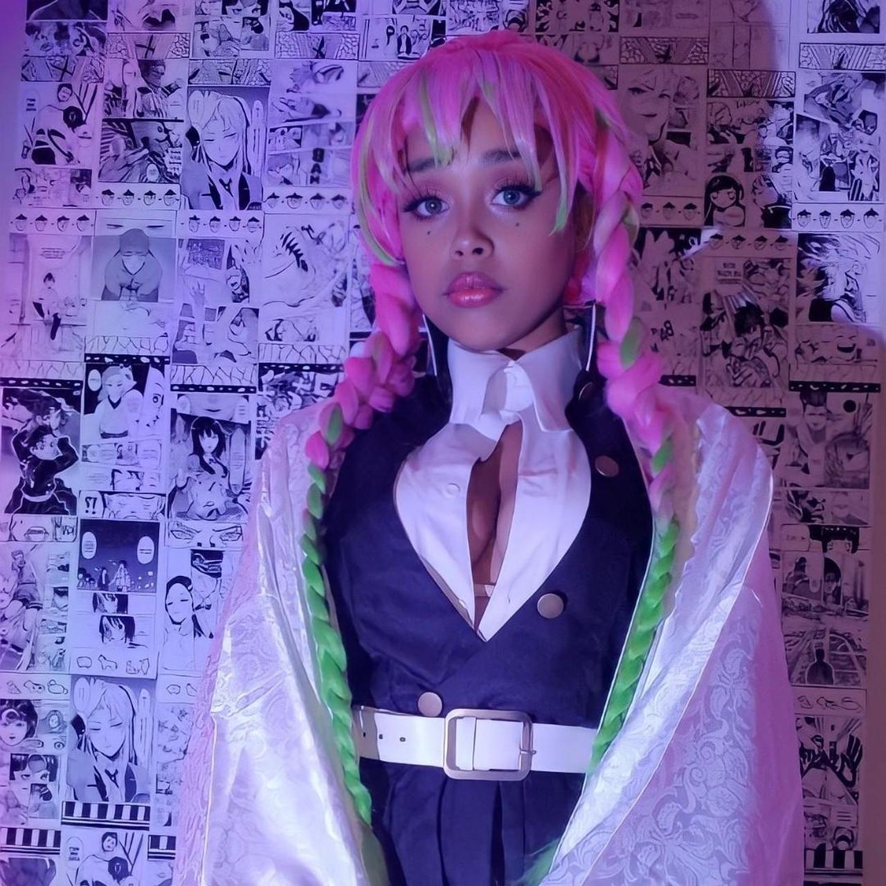 Women's Pink and Green Fancydress Depop