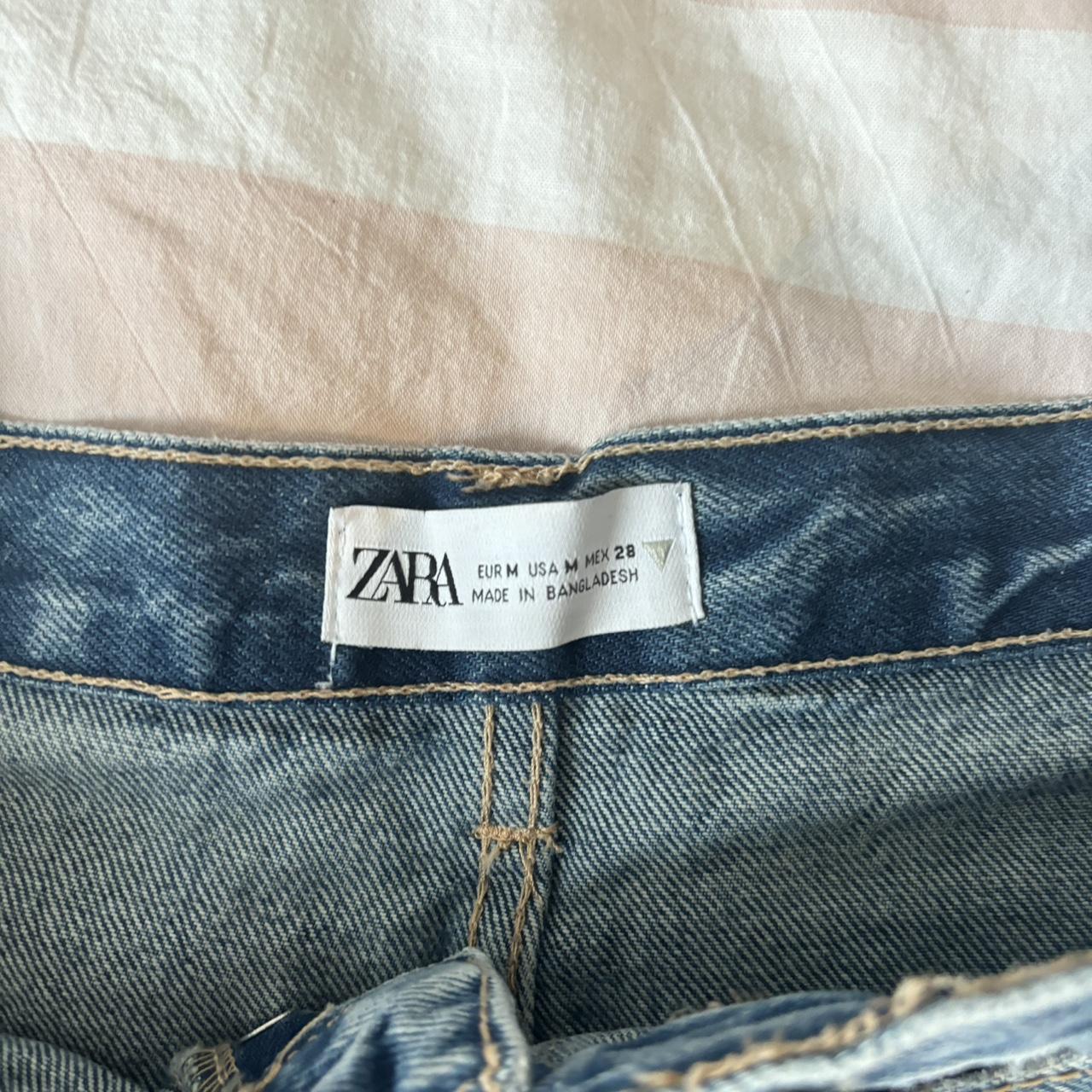 zara double denom skirt worn once size M in... Depop