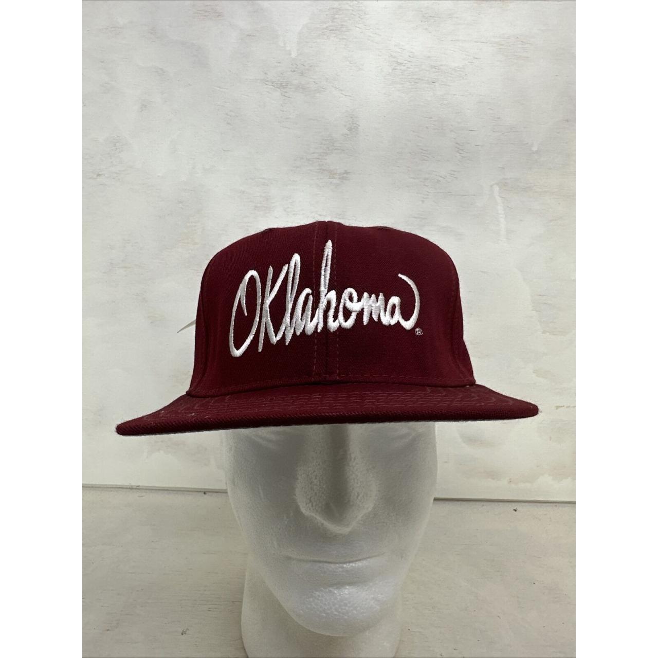 ou Sooners Vintage Script Snapback Hat White