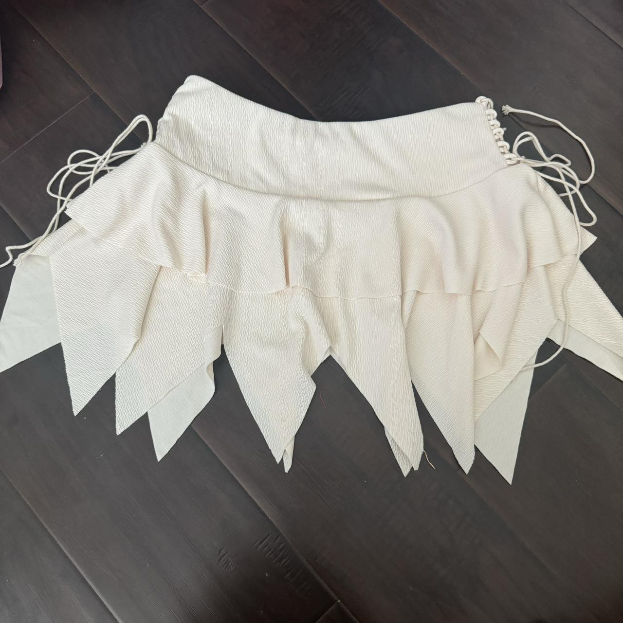 Women's Skirt - Cream/White - M – Cream white fai… - image 1