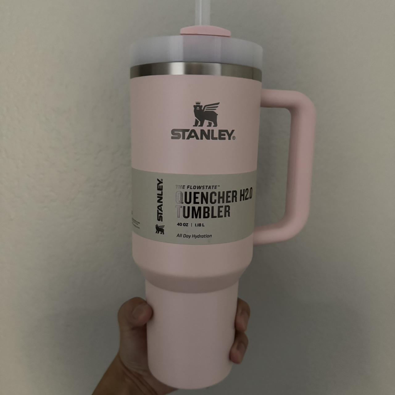 stanley 40 oz tumbler quencher pink bloom brand... - Depop