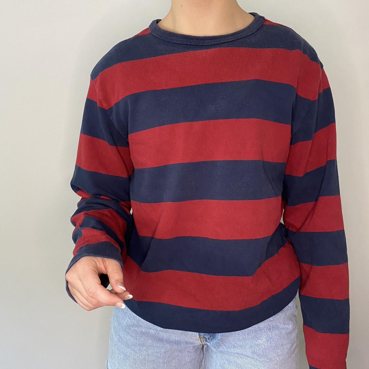 Vintage striped long sleeve top This is a dope - Depop