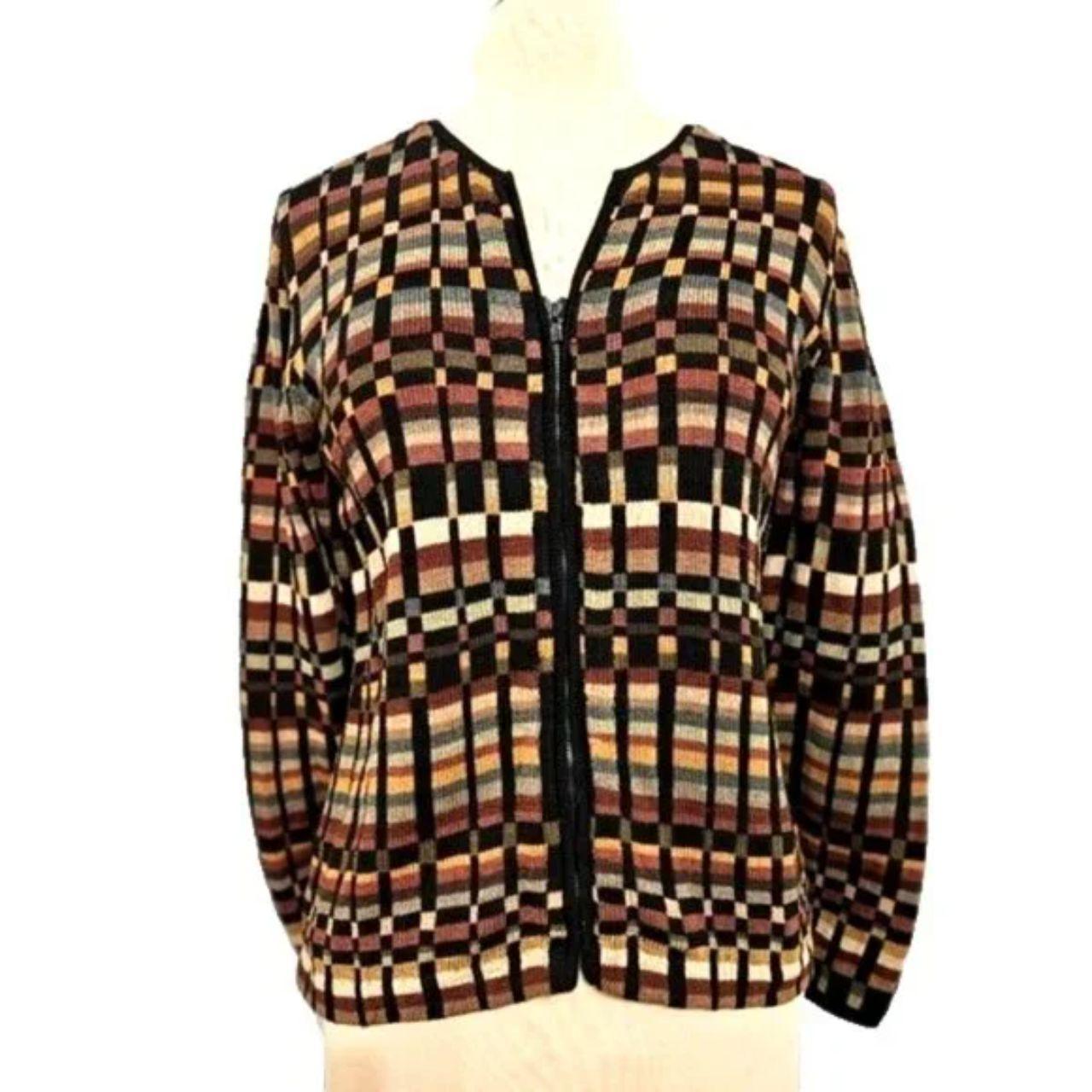 Women's Cardigan - Black/Tan - S – Peruvian Conne… - image 1