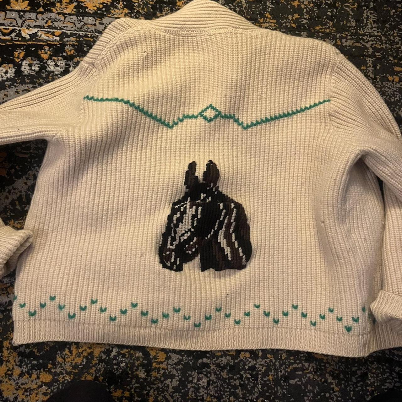 Vintage knit horse Cowichan sweater Handmade in | Depop Vintage knit horse Cowichan sweater Handmade in | Depop