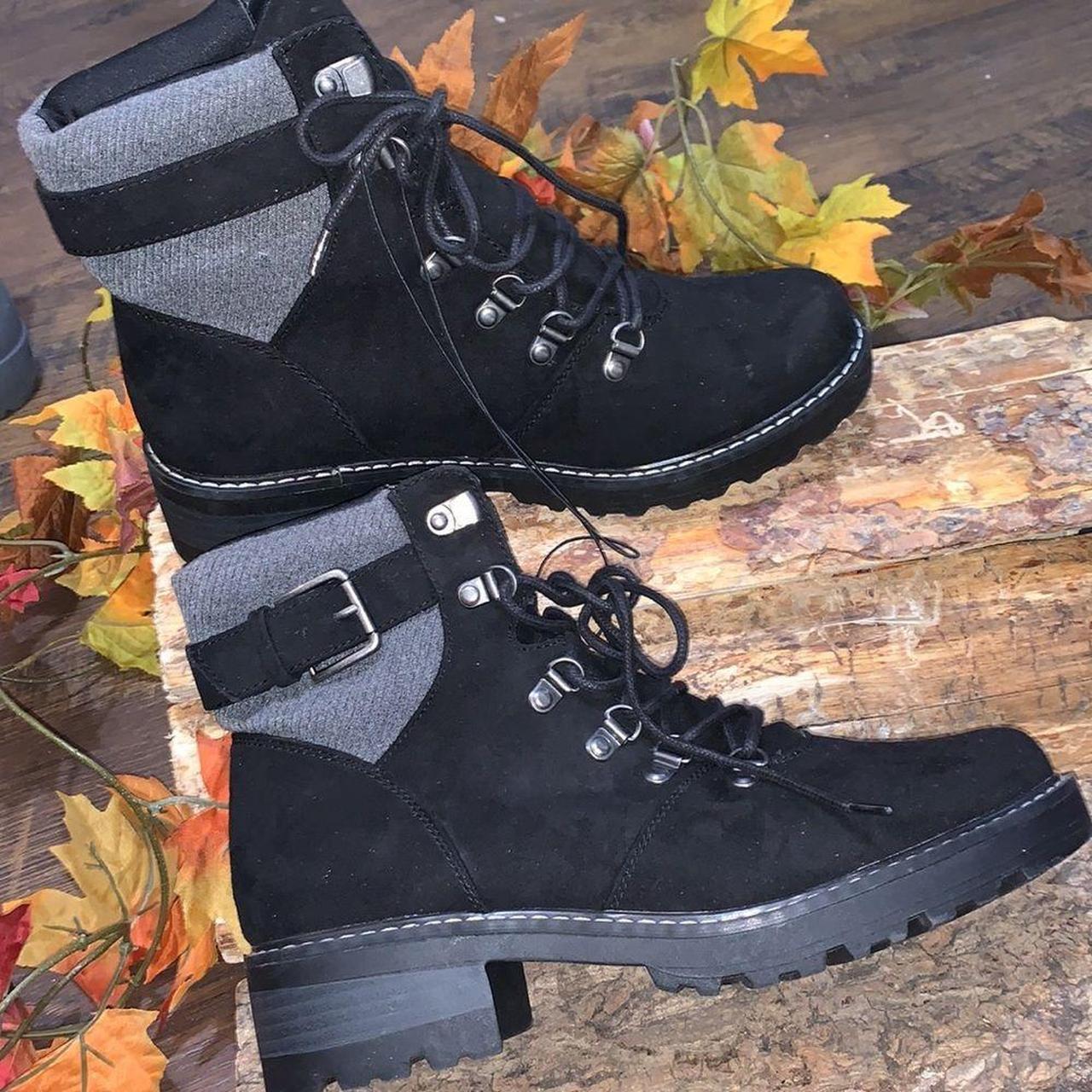 Universal Thread Women's Black and Grey Boots