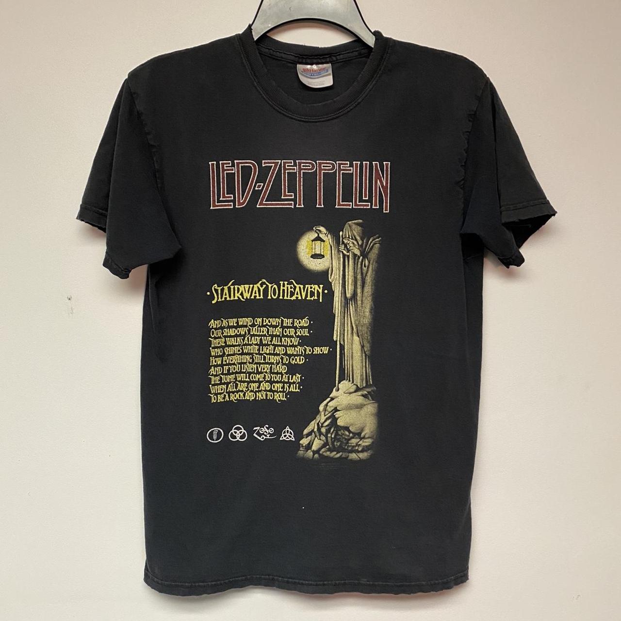 yellow led zeppelin shirt