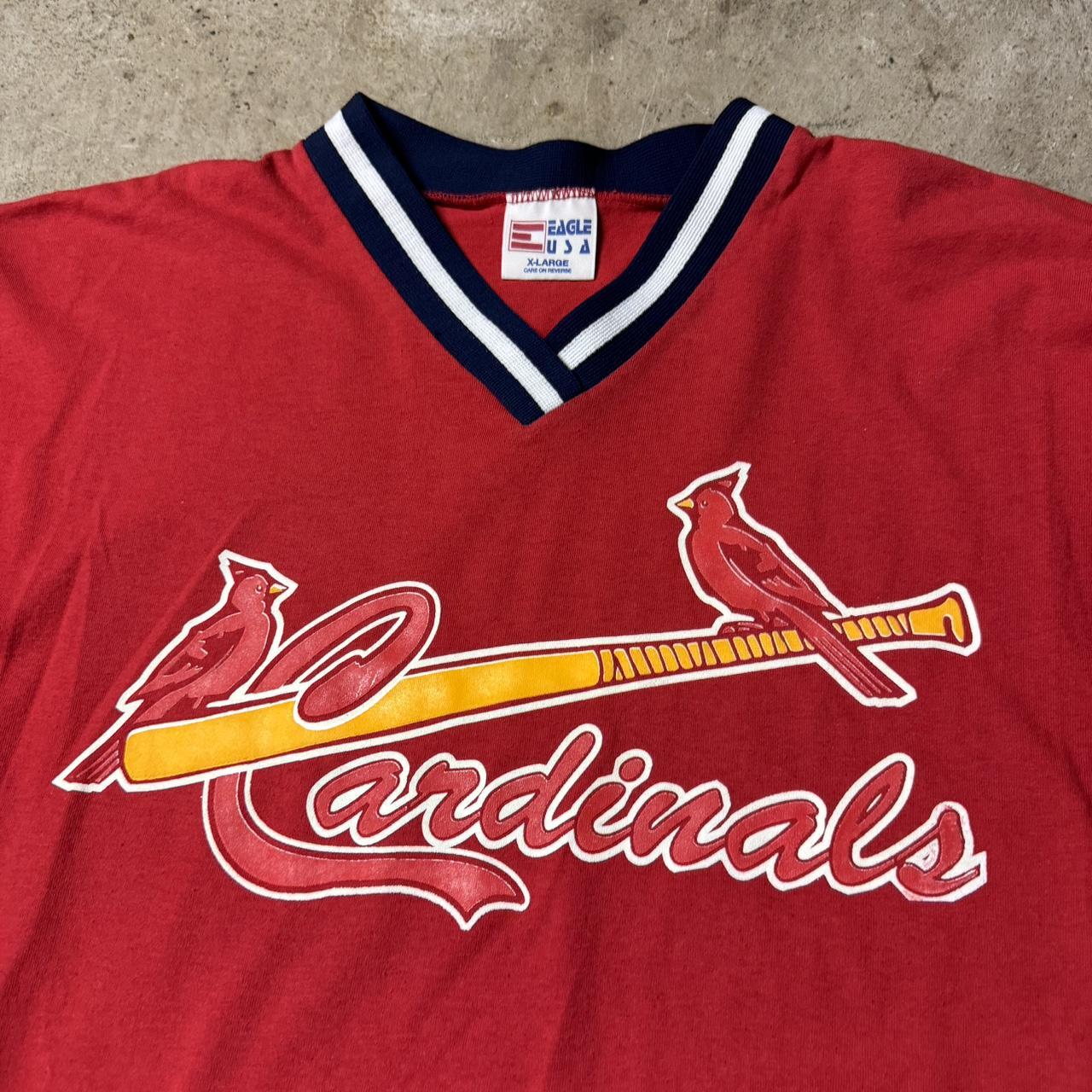 80s-90s USA製 MLB ST.LOUIS CARDINALS ペナント Vintage 80s 90s St Louis Cardinals baseball practice | Depop