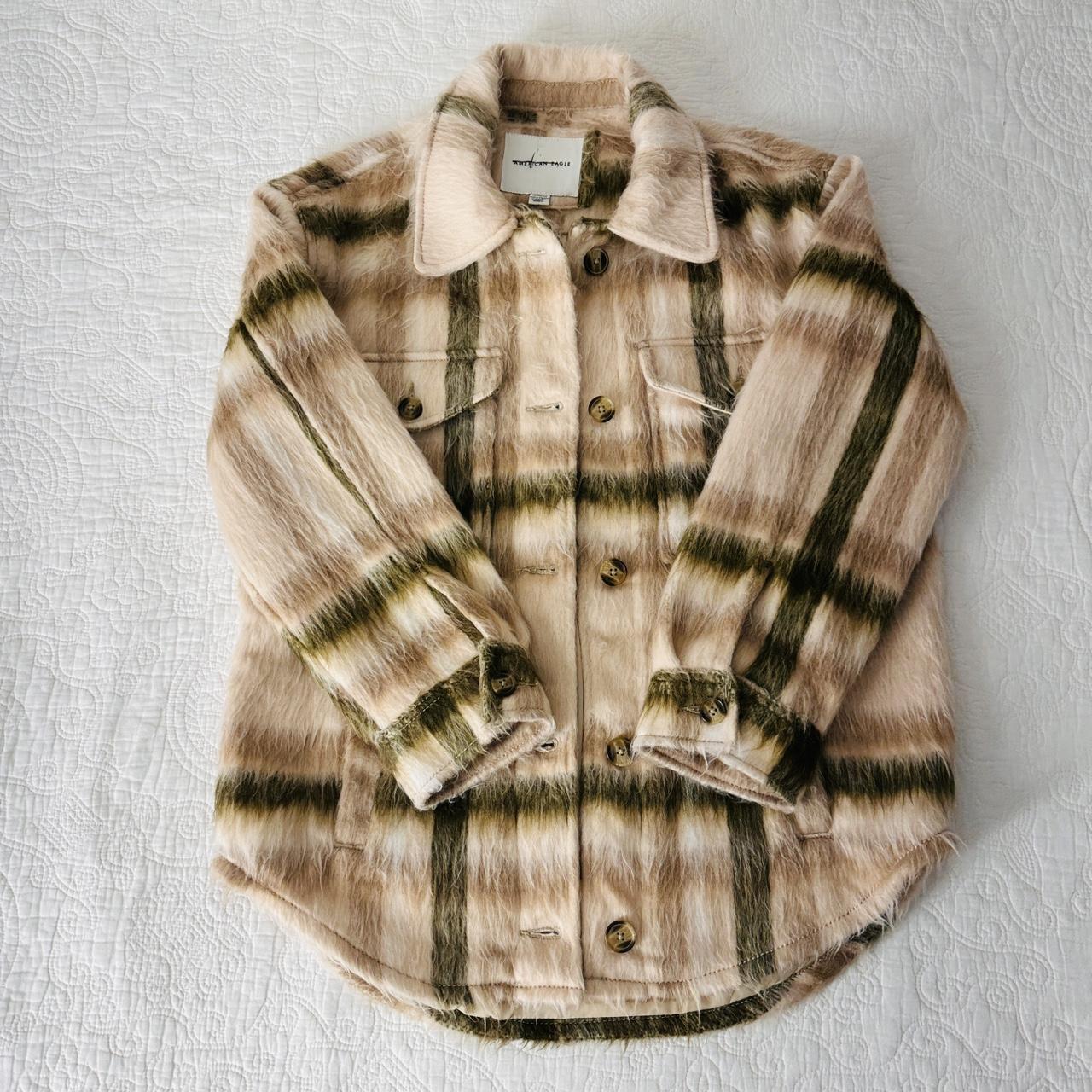 AURALEE ALPACA SHAGGY CHECK buy BLOUSON