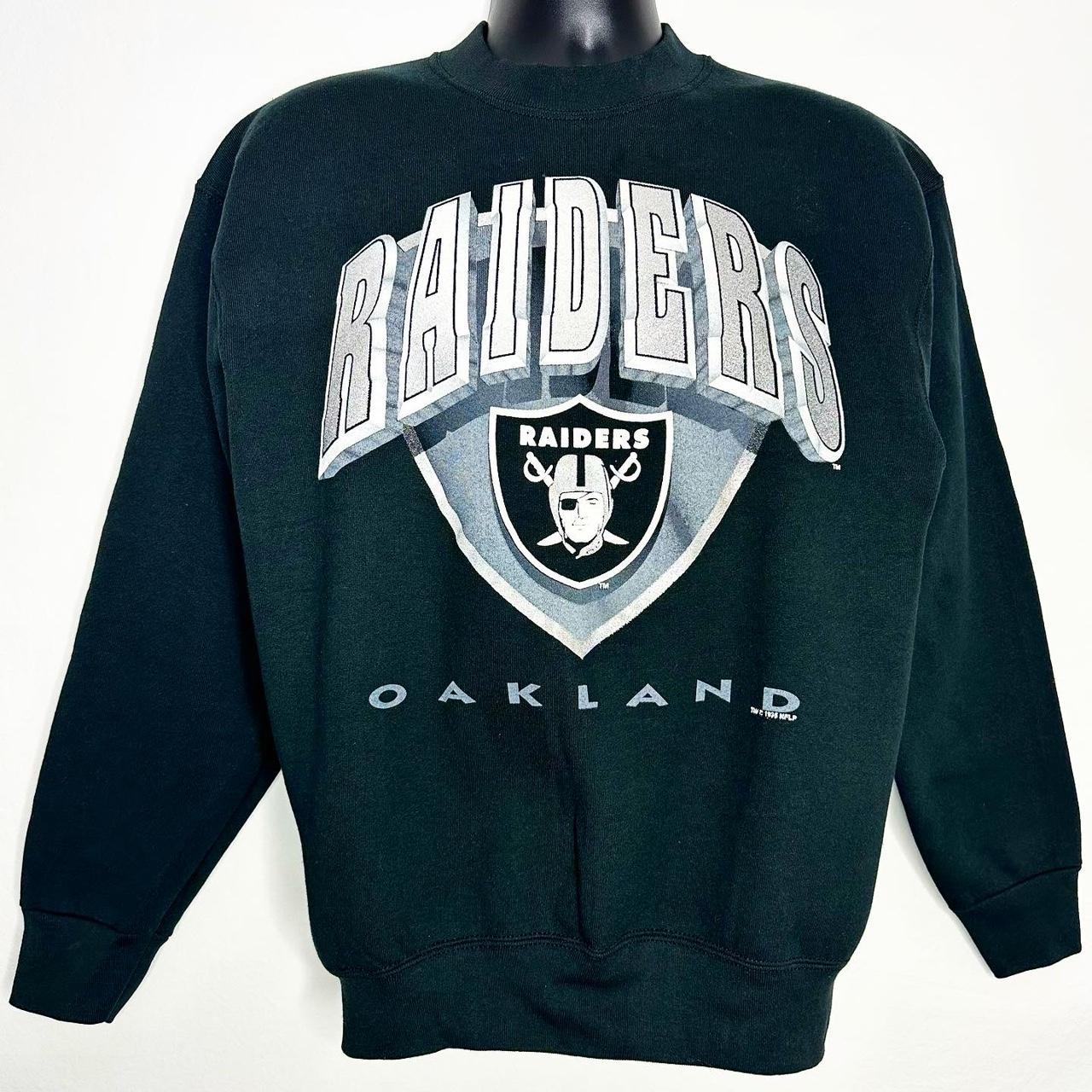 Vintage 90s Oakland Raiders Crewneck Sweatshirt - Depop