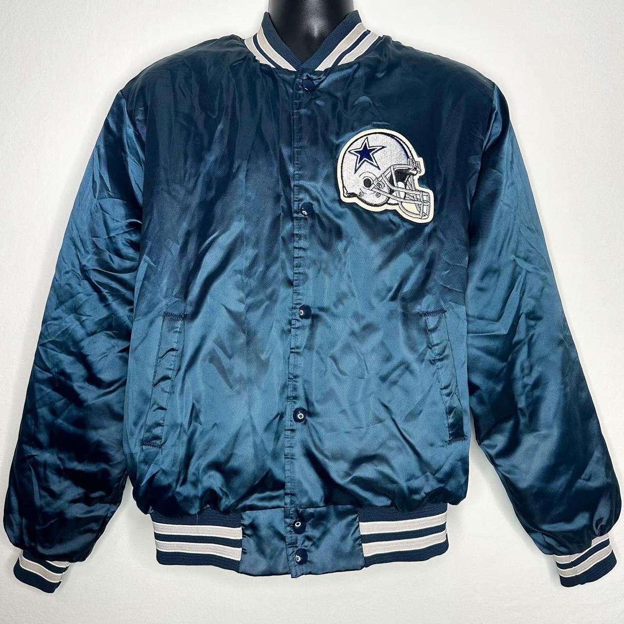 Dallas Cowboys White Bomber Satin Jacket