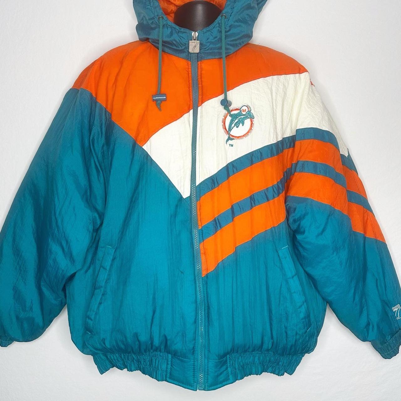 Vintage Miami Dolphins Logo 7 Game Day Puffer - Depop