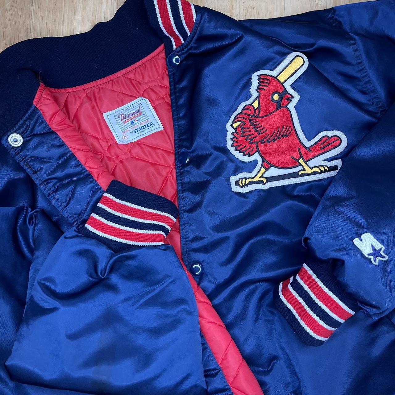 Starter Satin X St. Louis Cardinals Navy Jacket - HJacket