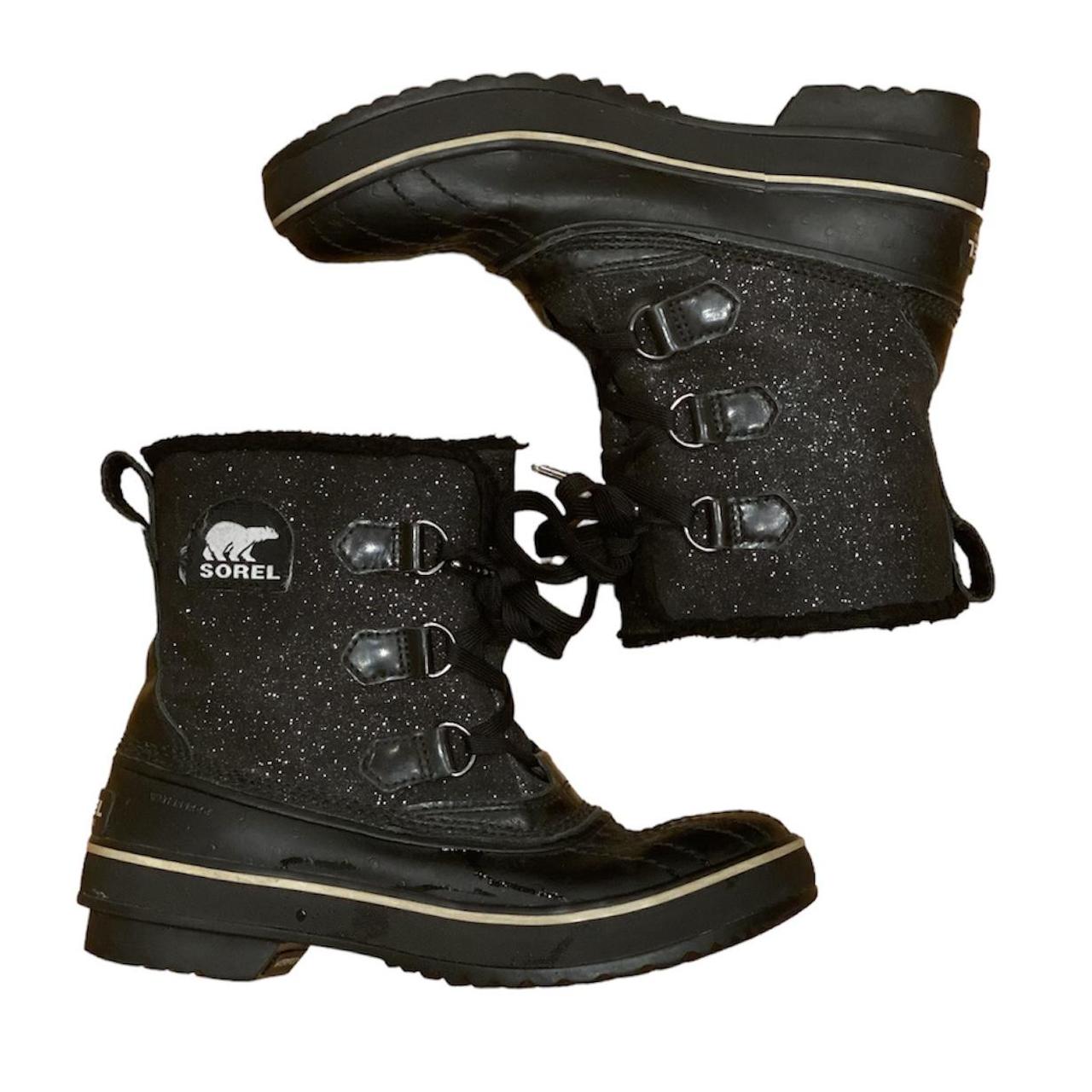 sorel black glitter boots