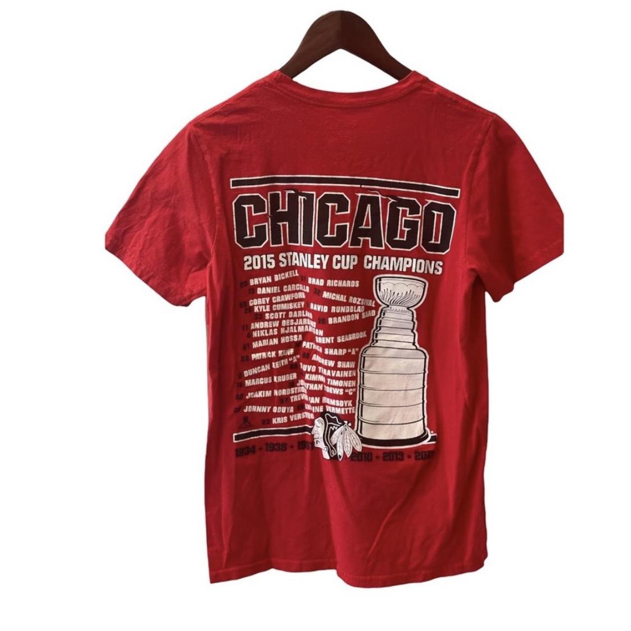 Chicago Blackhawks Reebok 2015 Stanley Cup Champions Celebration Shirt