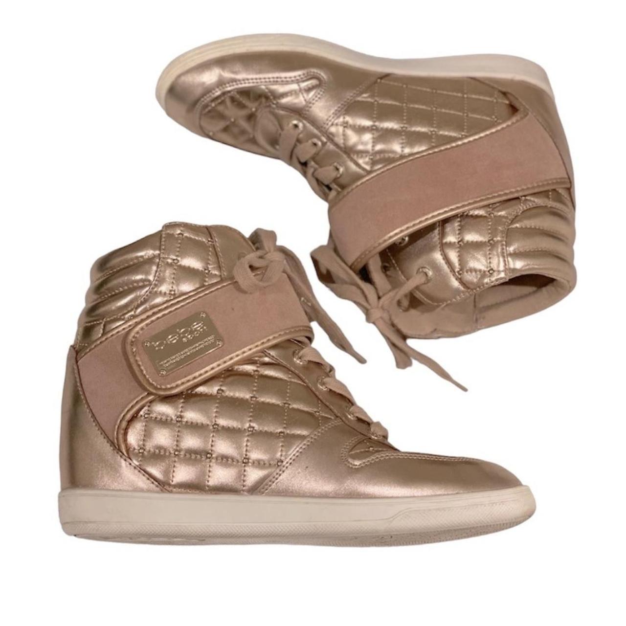 Rose gold hot sale quilted sneakers