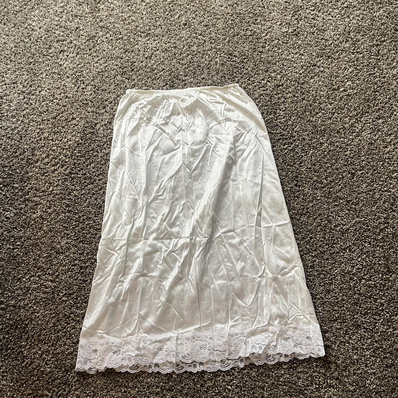 Women's Skirt - White - S – Vintage White lace mi… - image 1