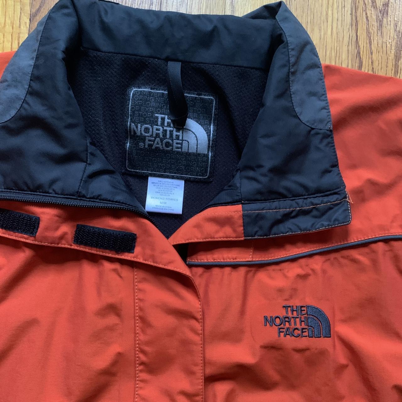 North Face HyVent ski jacket. Bright orange, gray... - Depop