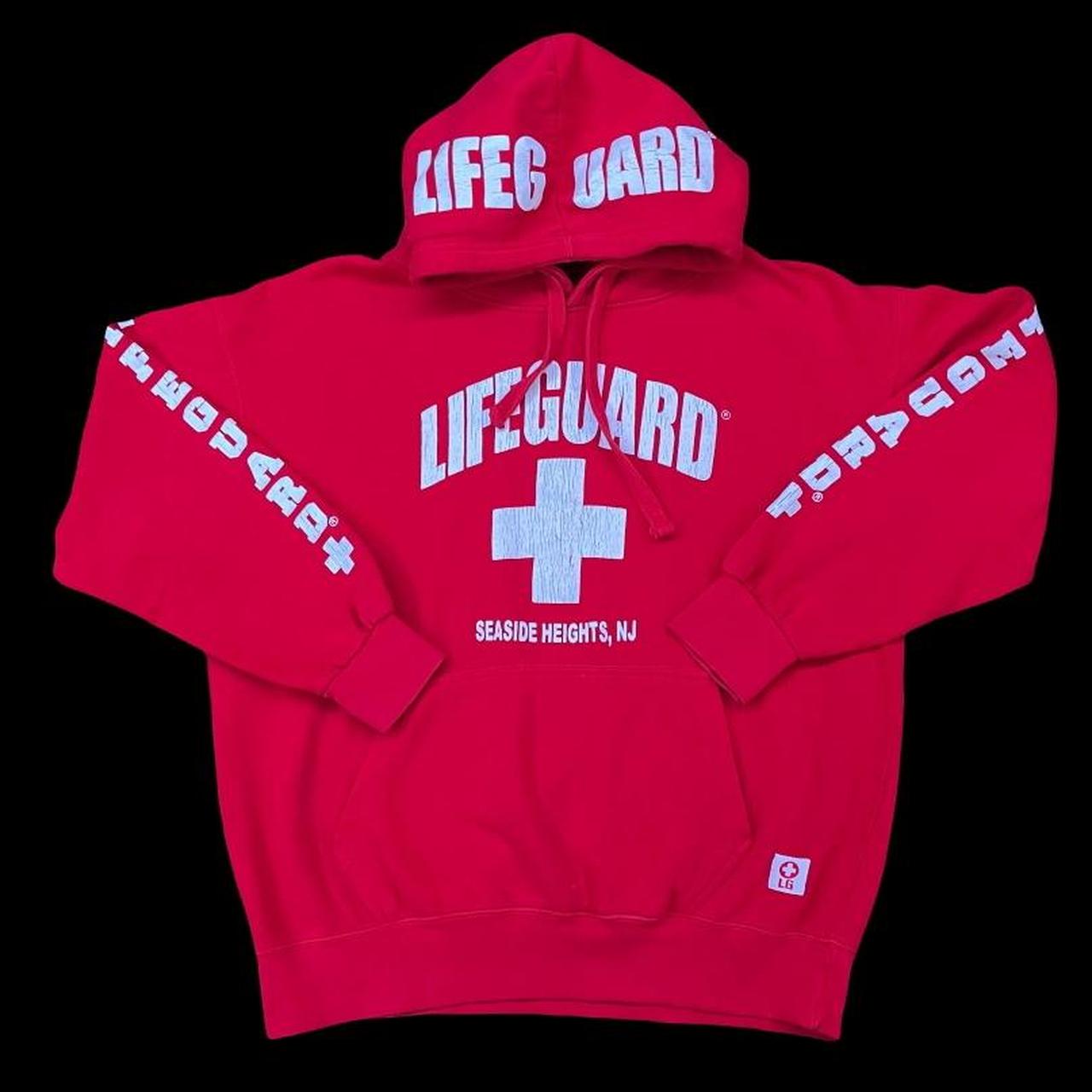 Vintage Lifeguard Hoodie Sweatshirt Official Popularity Products Size L  Large