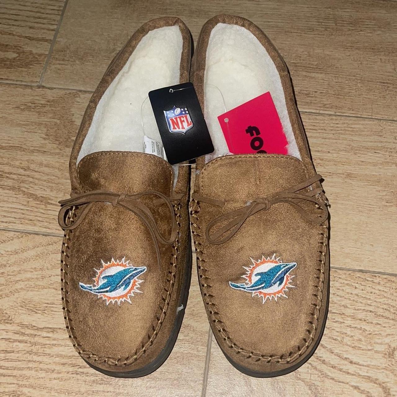 Men s NFL Football Team Logo Moccasin Slippers MENS Depop