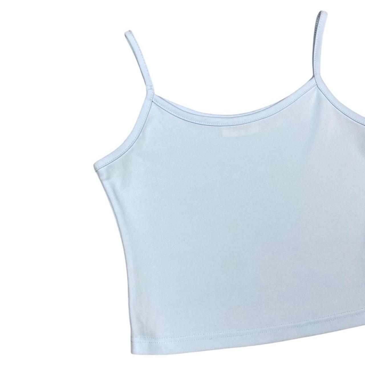 Cute y2k basic baby blue crop top condition... Depop