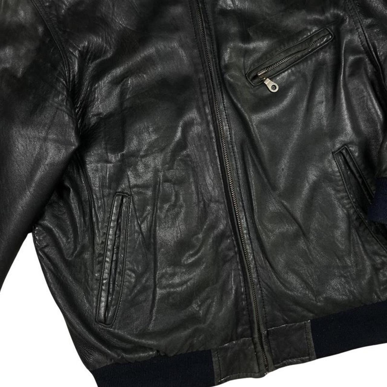 Vintage 90s leather jacket condition 7/10 some... - Depop