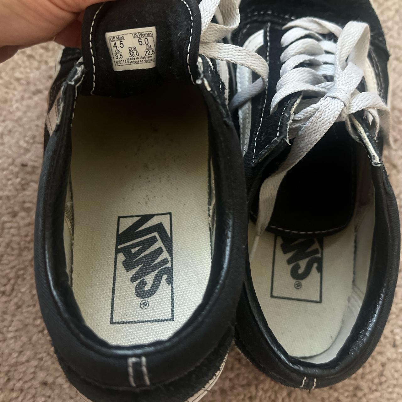 Vans Women S Black And White Trainers Depop   P0 