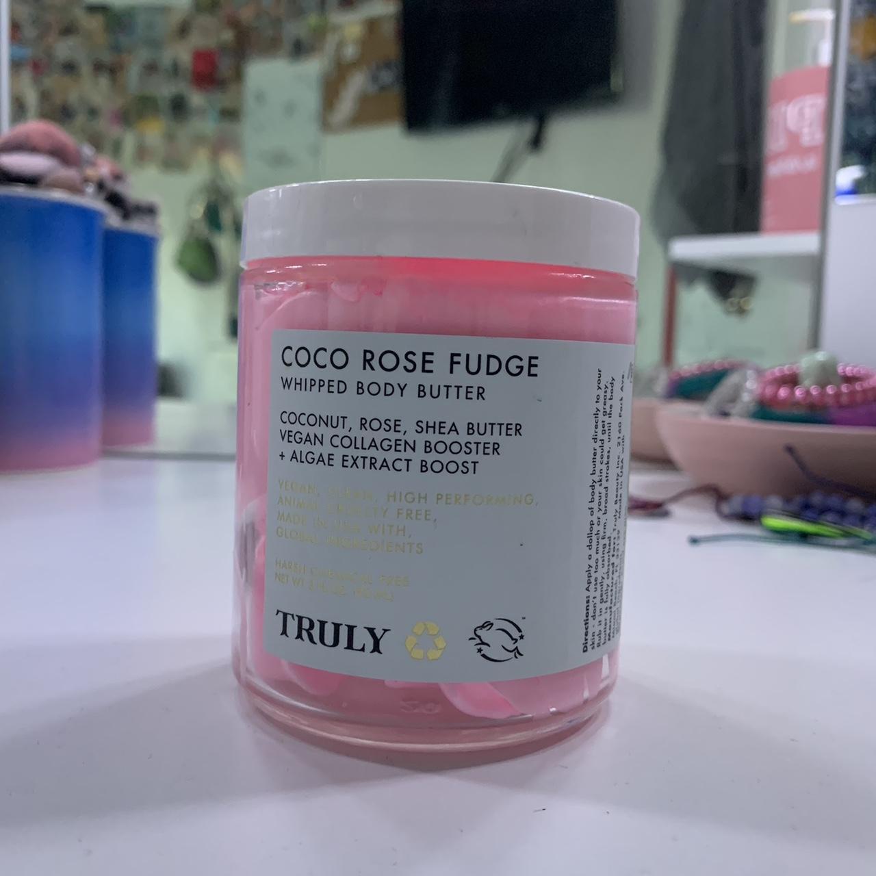 truly body butter smells like roses!! slightly... Depop