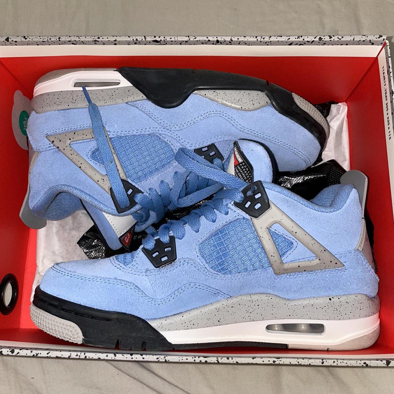 Nike Jordan 4 University Blue Worn twice and still... - Depop