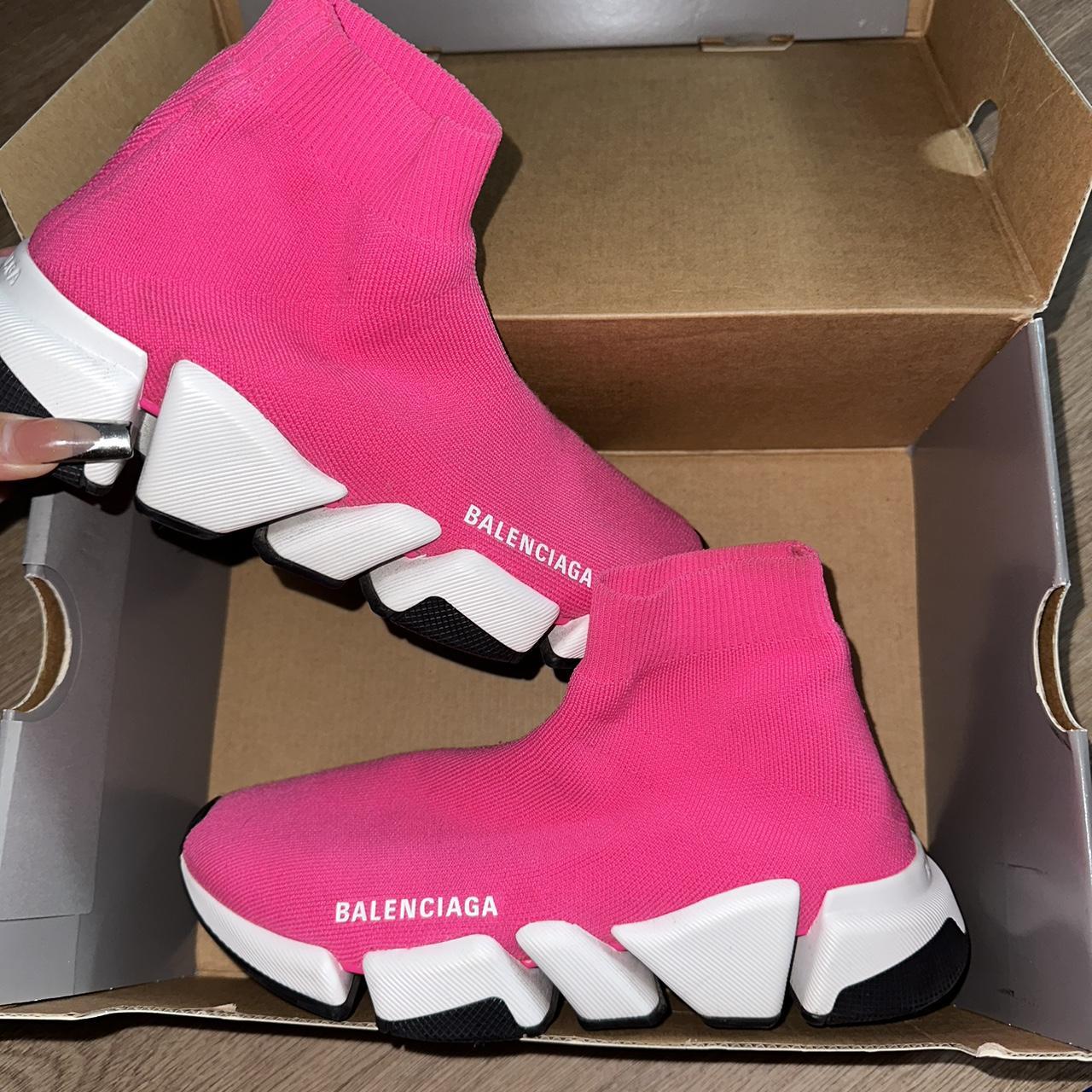 balenciaga speed trainer low womens pink