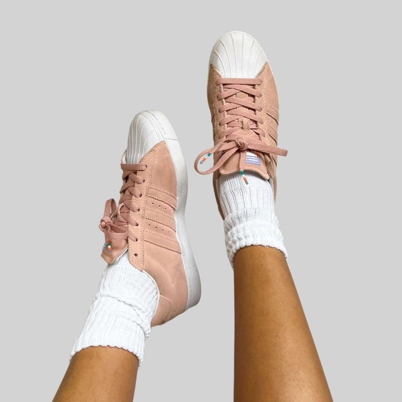 adidas superstar vulc adv pale pink shoes pastel. Depop