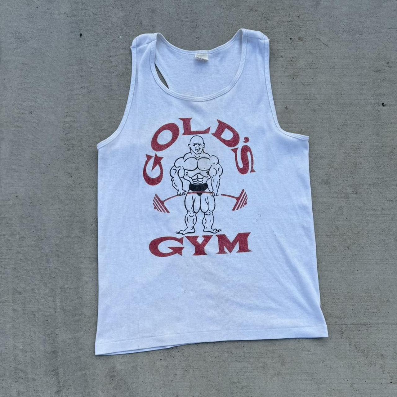 vintage 70s golds gym tank top tagged xl fits girls... - Depop