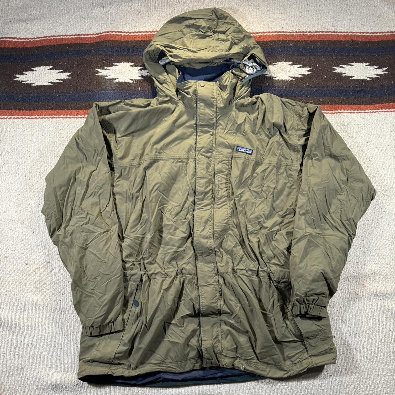 vintage late 90s patagonia rain jacket tagged xl... - Depop
