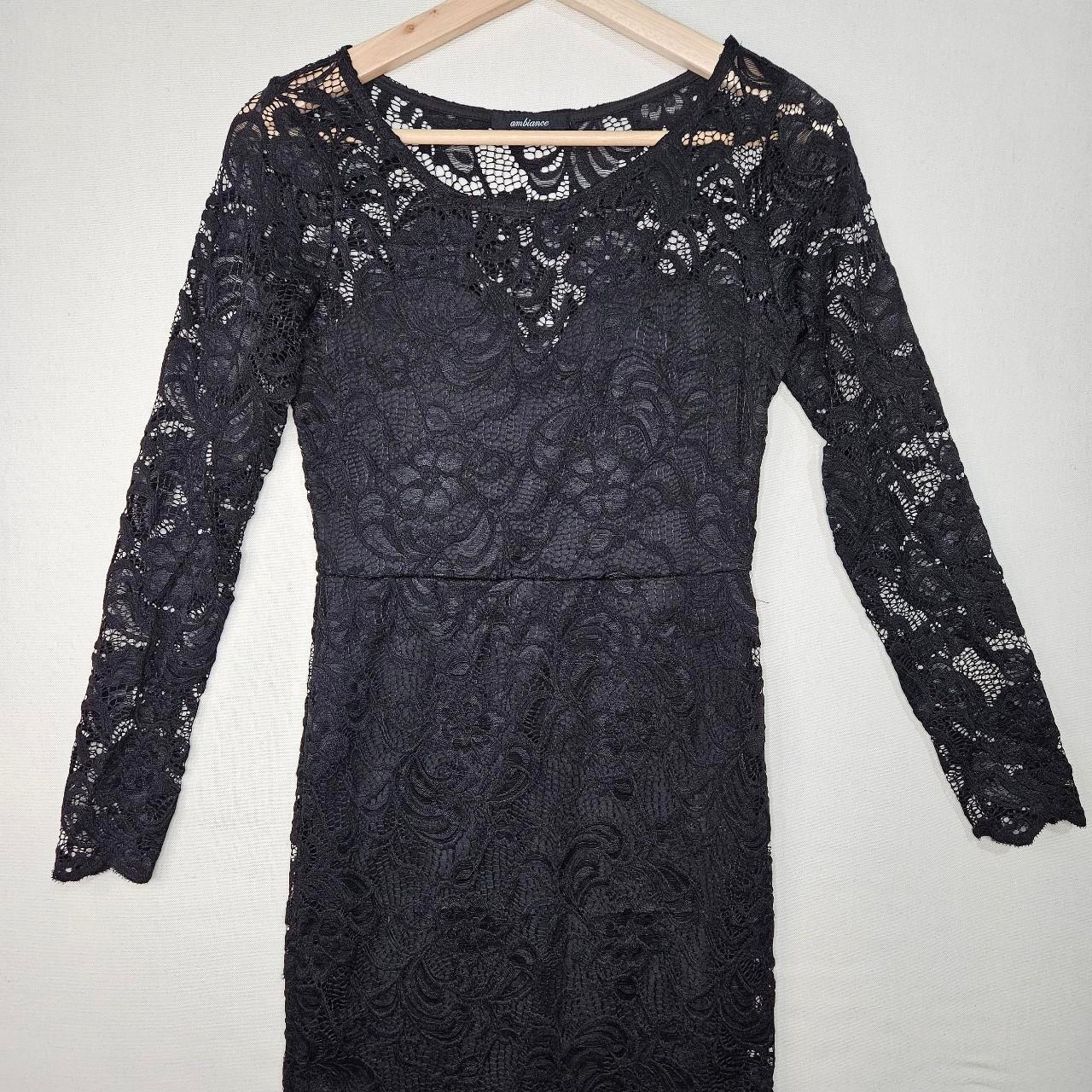 Black lace dress coquette black lace dress