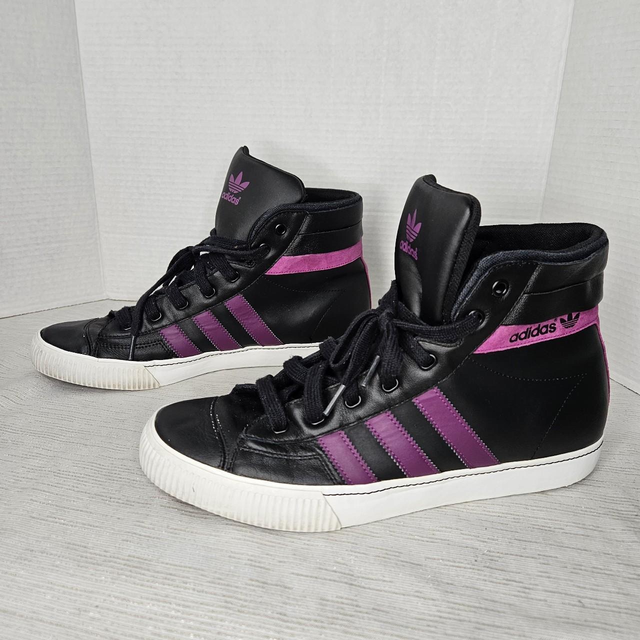 Adidas black and purple shoes online