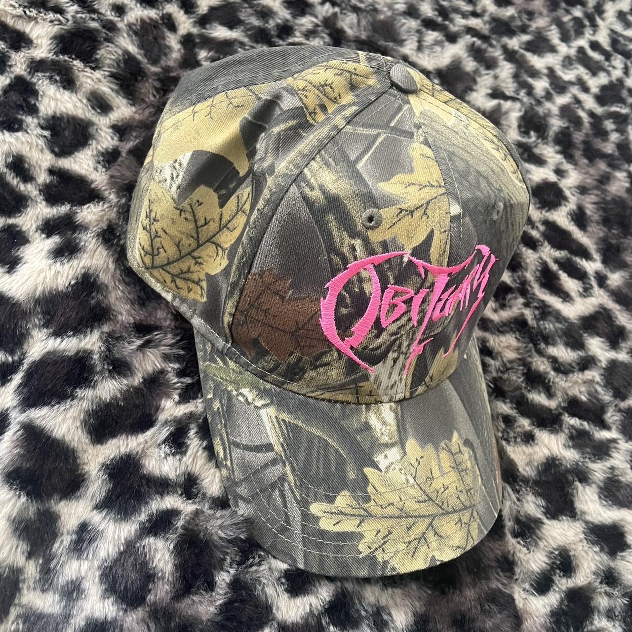 Obituary embroidered hat camo hot pink baseball style - Depop