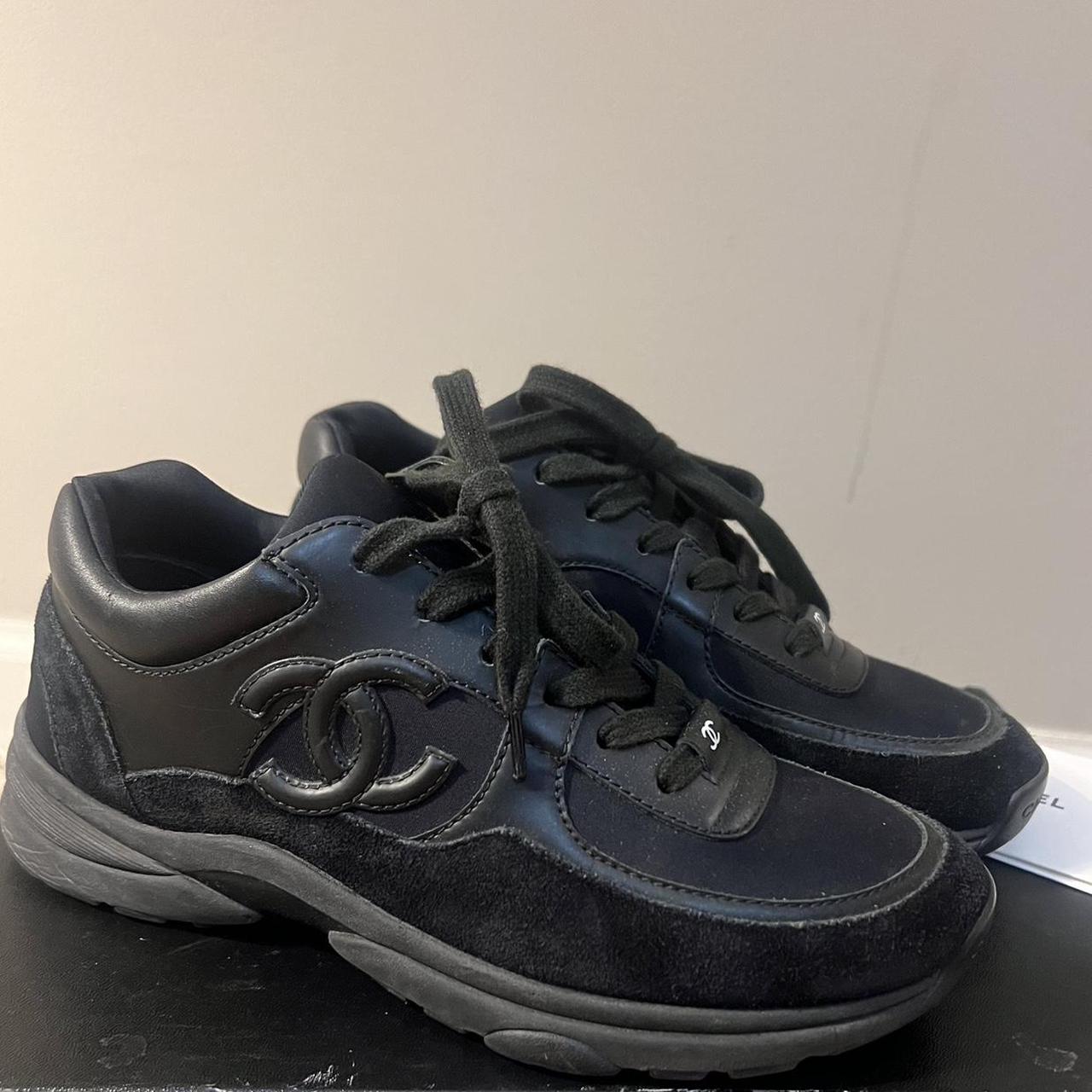 Chanel trainers hot sale womens black