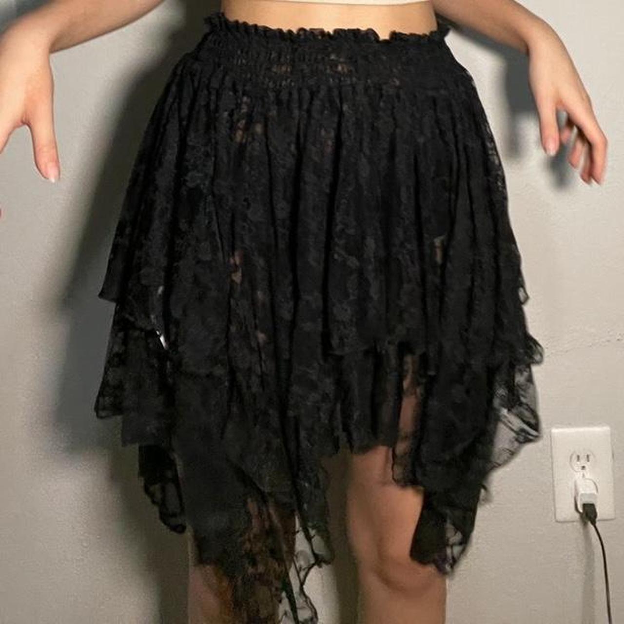 Intimately Free People lace skirt in black. Size xs... - Depop