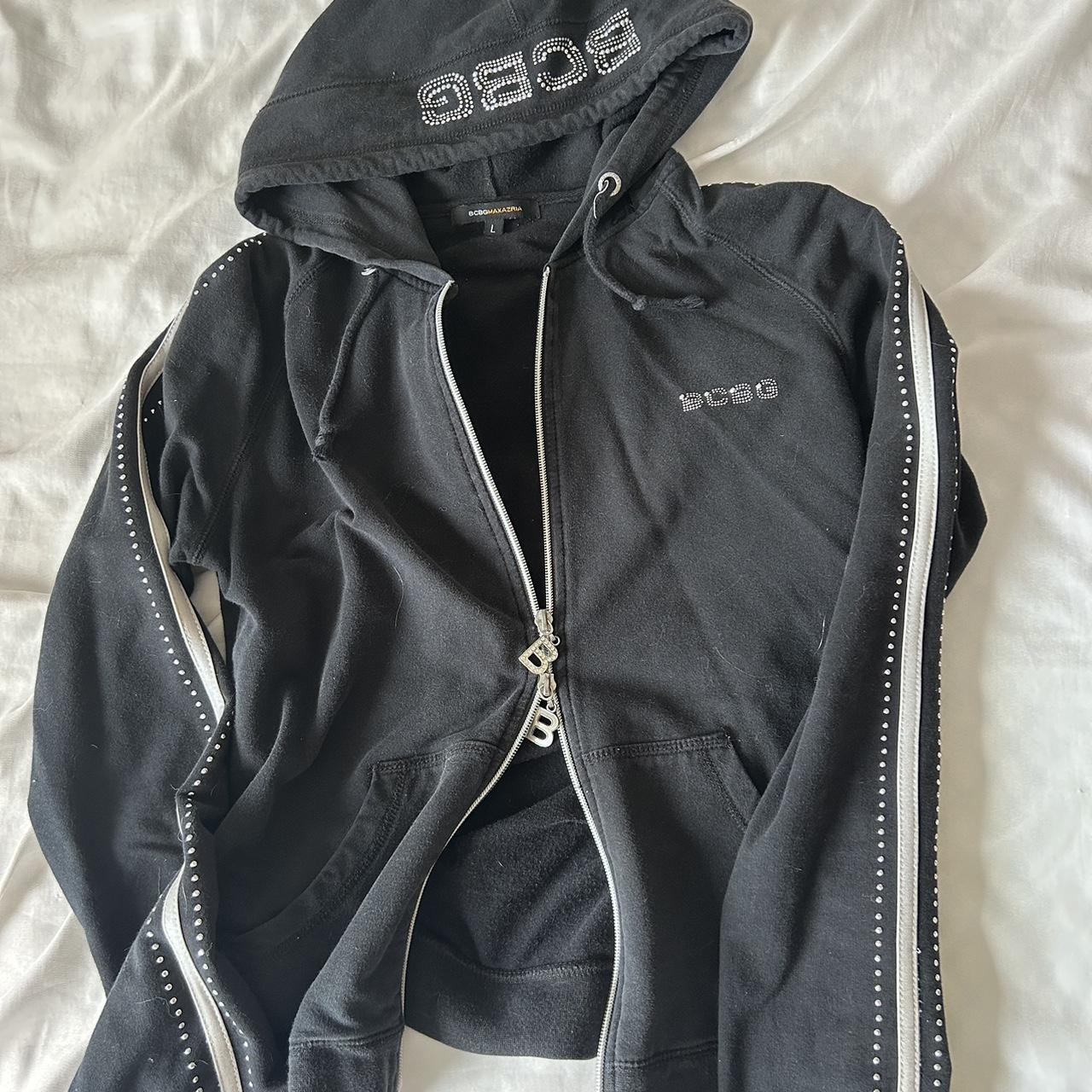 cutest BCBG zip up hoodie y2k jacket tag says large Depop