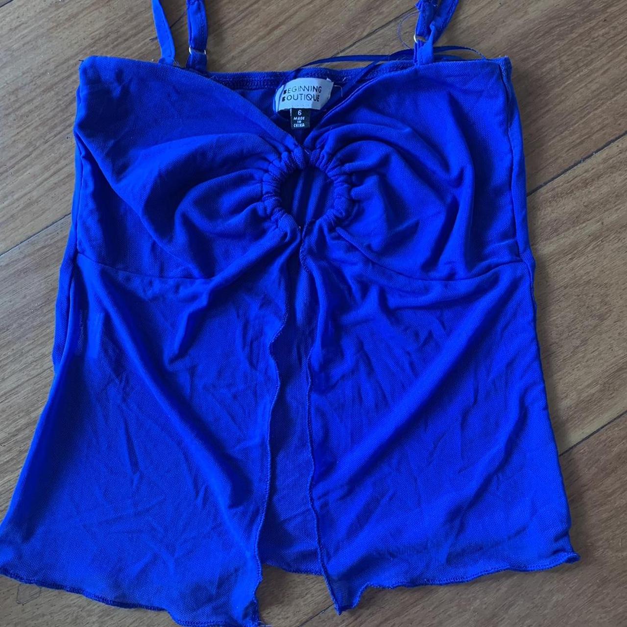 beginning boutique blue top size 6 ⭐️ never worn... Depop