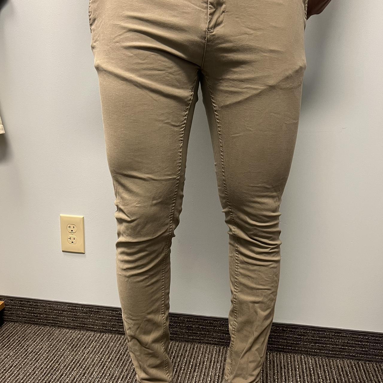 Zara men slim khaki pants Depop