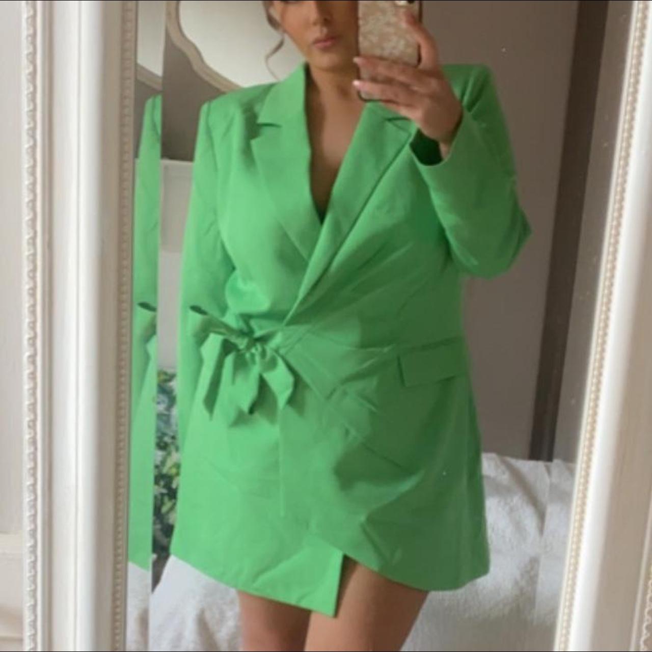 Forever unique green wrap blazer dress Worn once Depop